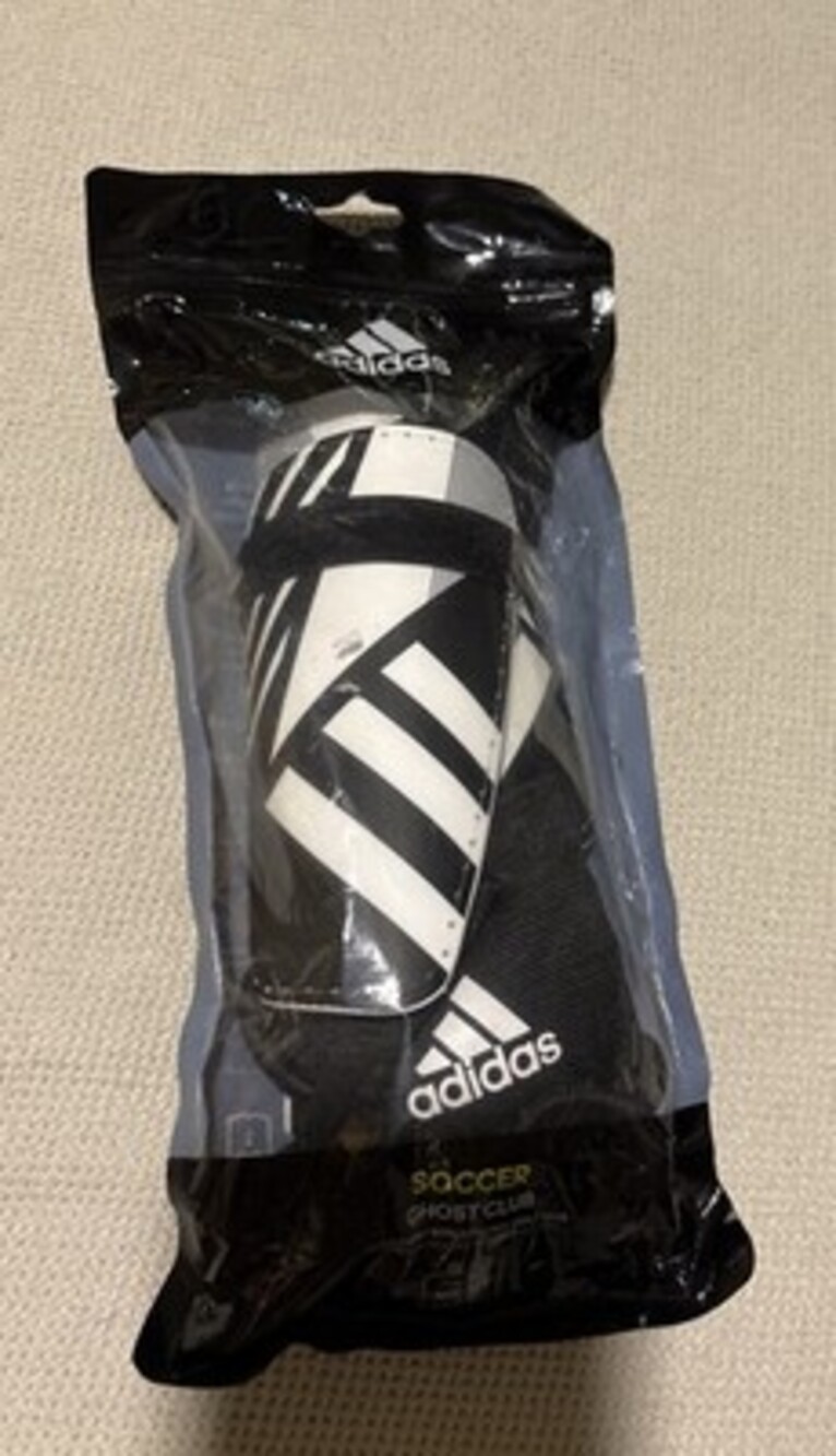 Adidas Ghost Club Soccer Shin Guards XS(6-7) Attached Ankle Sleeve NIP